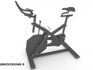 stationary spinning bicycle 3D मॉडल