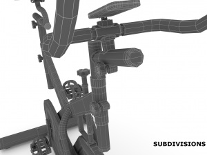 stationary spinning bicycle 3D मॉडल