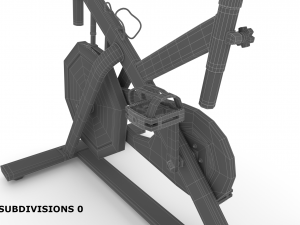 stationary spinning bicycle 3D मॉडल