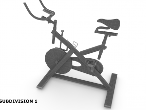 stationary spinning bicycle 3D मॉडल
