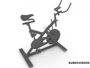 stationary spinning bicycle 3D मॉडल