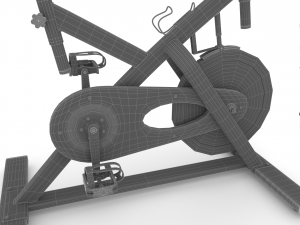 stationary spinning bicycle 3D मॉडल