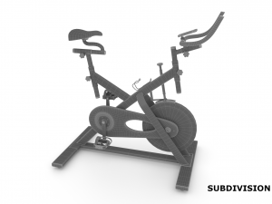 stationary spinning bicycle 3D मॉडल