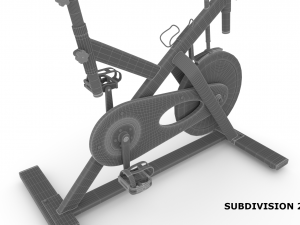 stationary spinning bicycle 3D मॉडल