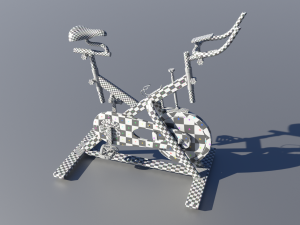 stationary spinning bicycle 3D मॉडल