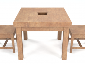 dining table 3D मॉडल