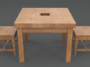 dining table Modello 3D