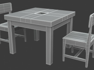 dining table Modello 3D
