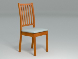 common chair 3D मॉडल