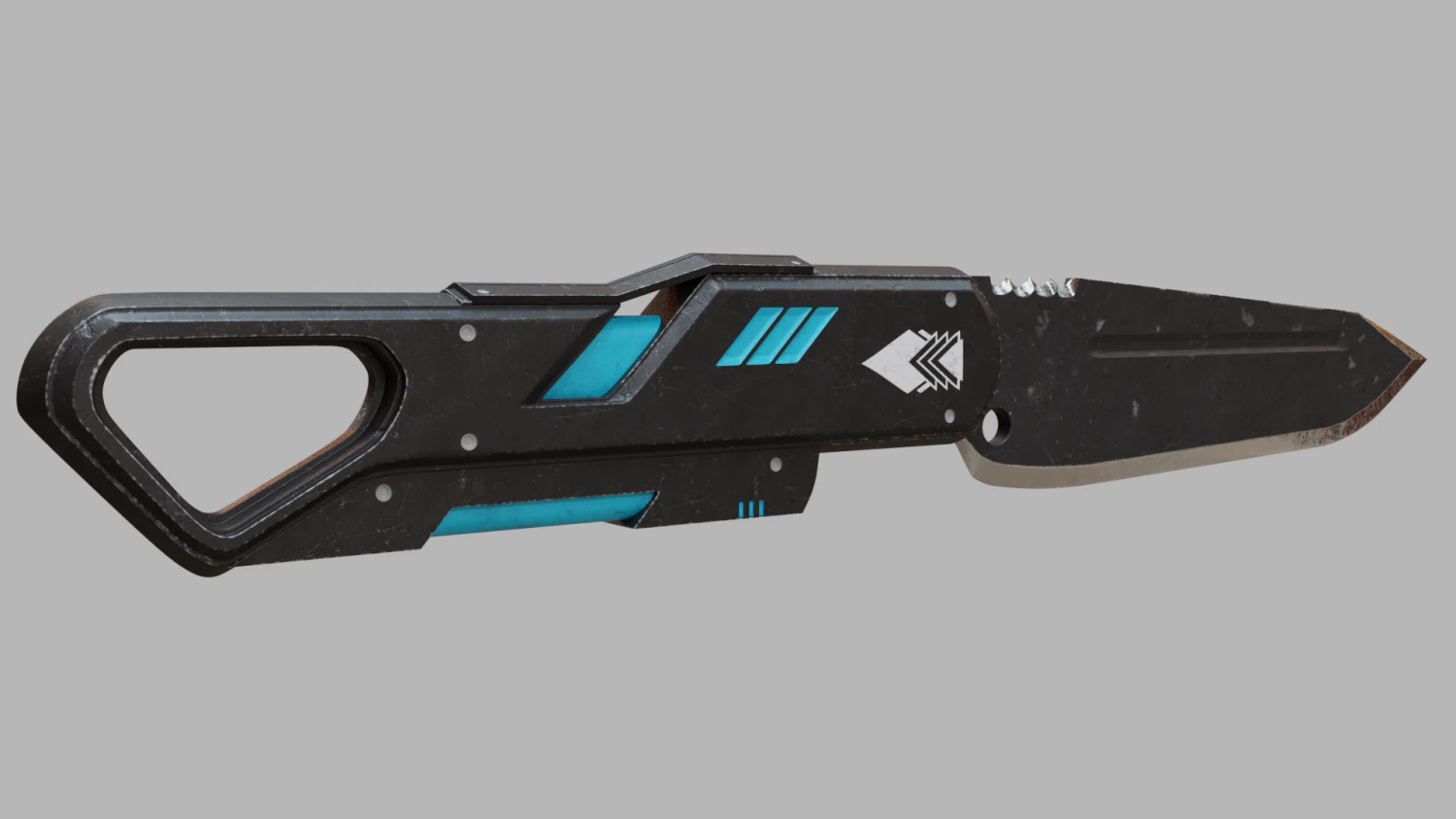 futuristic knife 3D Model .c4d .max .obj .3ds .fbx .stl .blend 