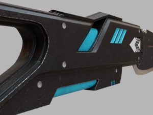 futuristic knife Model 3D