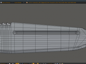 futuristic knife Model 3D