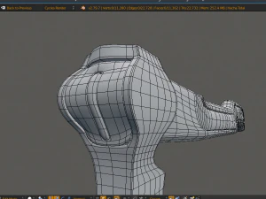 machado viking alto poli pbr Modelo 3D