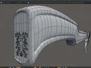 machado viking alto poli pbr Modelo 3D