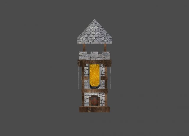 3d medieval tower 3D Model .c4d .max .obj .3ds .fbx .stl .blend 