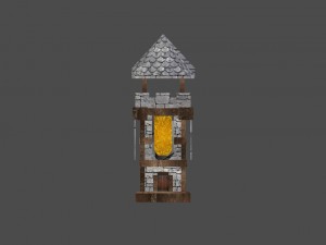 3d medieval tower Modelo 3D