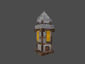 3d medieval tower 3D Model