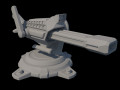 Low Poly Sci-Fi Ground Small Laser Turret 3D-Modell