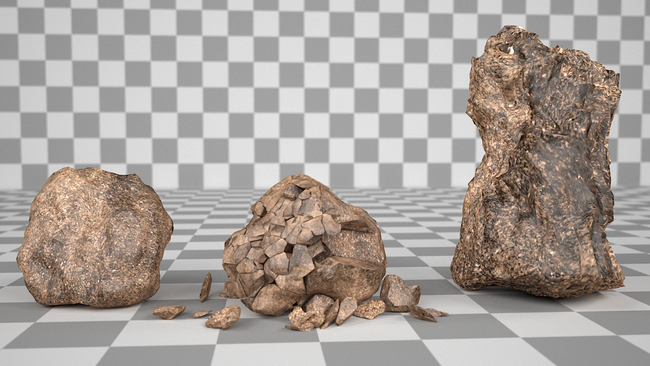 colecci&oacute;n de piedras presagios 1 Modelo 3D .c4d .max .obj .3ds .fbx .stl .blend 