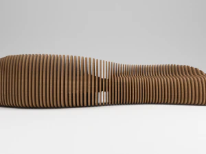 banco de madera param&eacute;trico Modelo 3D