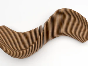 parametrische houten bank 3D Model