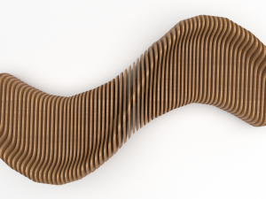 parametric wooden bench Model 3D