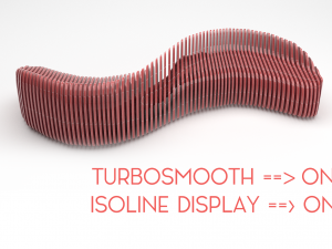 parametric wooden bench Model 3D