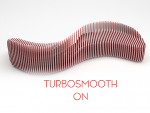 parametric wooden bench Model 3D