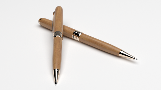 wooden pen Modelo 3D .c4d .max .obj .3ds .fbx .stl .blend 