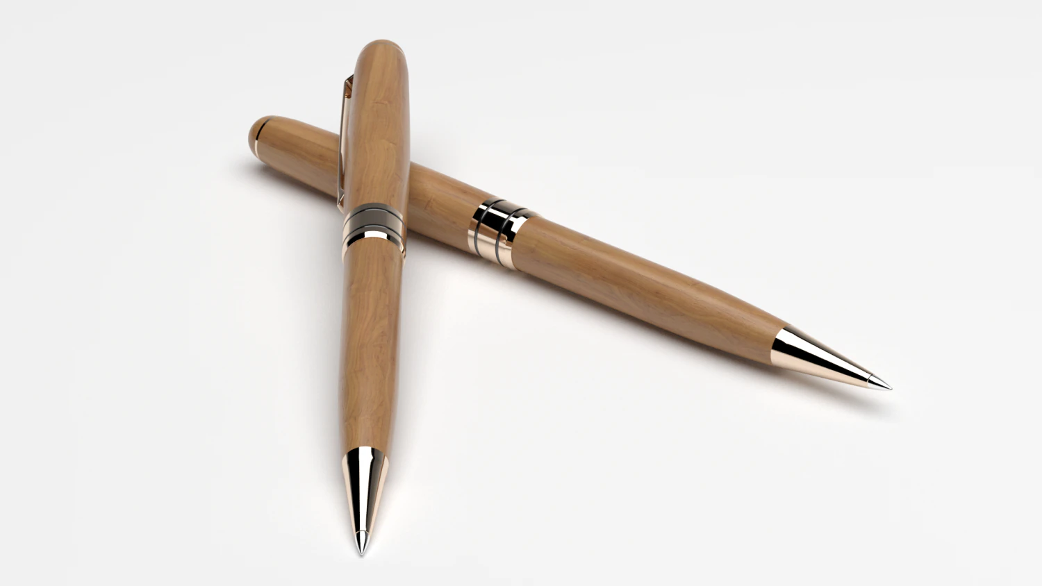 wooden pen 3D Model .c4d .max .obj .3ds .fbx .stl .blend 