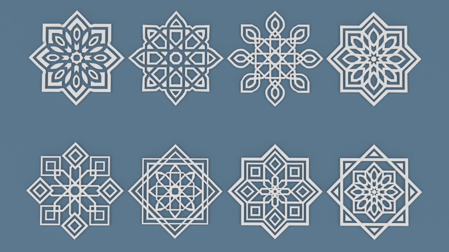 coleção de ornamentos árabes Modelo 3D .c4d .max .obj .3ds .fbx .stl .blend