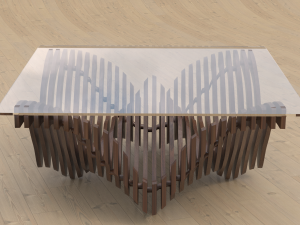parametric table 3D मॉडल