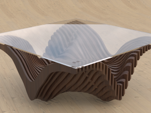 parametric table 3D मॉडल