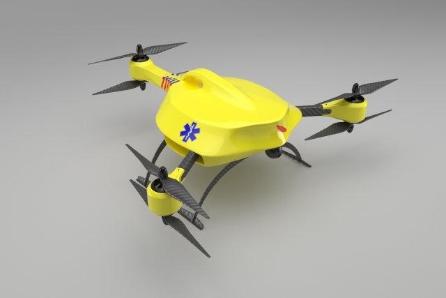 ambulance drone 3D Model .c4d .max .obj .3ds .fbx .stl .blend 
