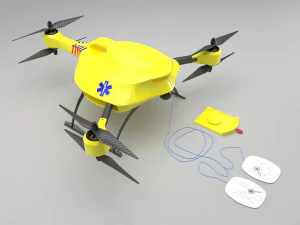 dron ambulancia Modelo 3D