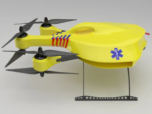 dron ambulancia Modelo 3D
