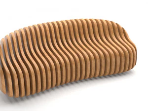 banco de madera param&eacute;trico Modelo 3D