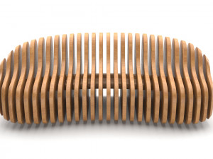 parametric wooden bench 3D Модель