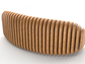 banco de madera param&eacute;trico Modelo 3D