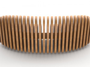 parametric wooden bench 3D Модель