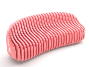 banco de madera param&eacute;trico Modelo 3D