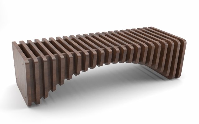 parametric wooden bench 3D Model .c4d .max .obj .3ds .fbx .stl .blend 