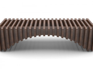 parametric wooden bench 3D Model