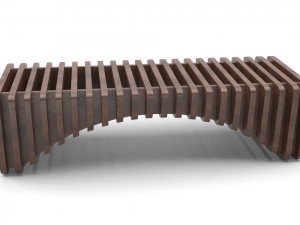 parametric wooden bench 3D Model
