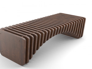 parametric wooden bench 3D Model