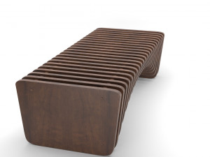 parametric wooden bench 3D Model