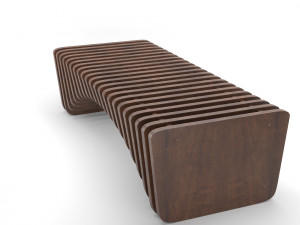 parametric wooden bench 3D Model