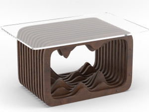 parametric wooden table 3D Model