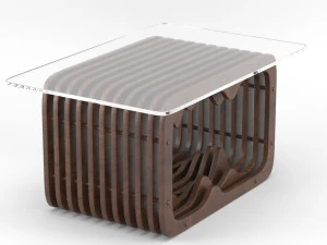 parametric wooden table 3D Model