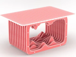 parametric wooden table 3D Model